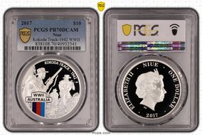 2017 $1 Kokoda Track-1942 WWII PR70DCAM