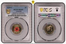 2018-C $2 Armistice Centenary Colorized MS69