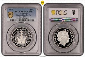 2012 50C Royal Diamond Jubilee Ag PR69DCAM