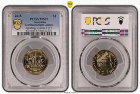 2018 $1 Commonwealth Games Sporting Events 3 of 4 MS67