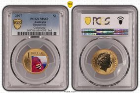 2007 $1 Bannerfish  Colorized MS69