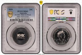 2020 20C AC/DC- Back in Black 40th Anniversary Colorized MS69