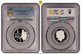 2004 $1 Waltzing Matilda Ag 20 Yrs of the Dollar Coin PR70DCAM