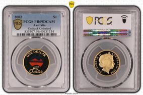 2002 $1 Year of the Outback Colorized PR69DCAM