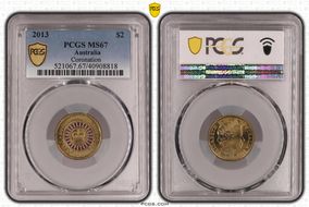 2013 $2 Coronation Colorized MS67