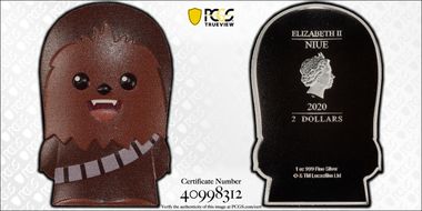 2020 $2 Chibi - Chewbacca Star Wars Colorized PR69DCAM