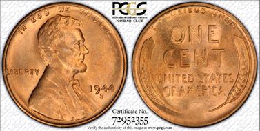 1944-S 1C MS66RD