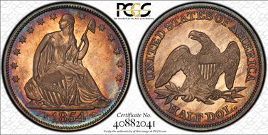 1854 50C Arrows PR65