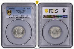 1930-BP 20 Leva KM-41 Ag MS64