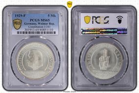 1929-F 5 Mk Constitution J-341 MS65