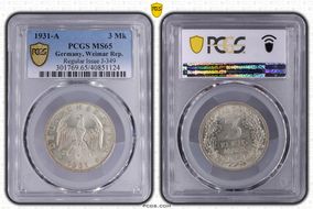 1931-A 3 Mk Regular Issue J-349 MS65