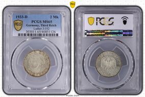 1933-D 2 Mk Luther J-352 MS65