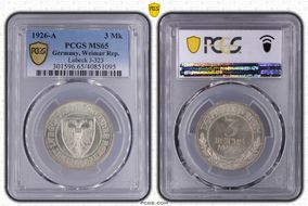 1926-A 3 Mk Lubeck J-323 MS65