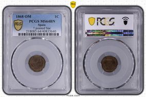 1868 OM 1C 7 Pt. Star Seville MS64BN
