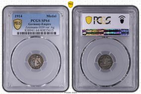 1914 Medal  Zetzmann-1039 var. Ag SP64