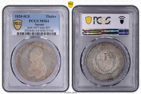 1820-IGS Thaler KM-1077 Dav-857 MS64
