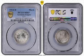 1914-D Mark J-17 Ag MS67