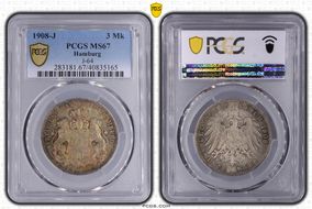 1908-J 3 Mk J-64 MS67