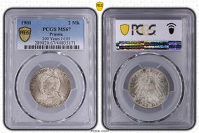 1901 2 Mk 200 Years J-105 MS67