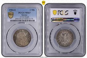 1904-E 2 Mk J-132 Georg's Death MS67