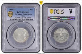 1939-D 2 Mk J-366 MS62