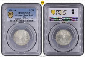 1939-A 2 Mk J-366 MS63