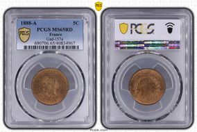 1888-A 5C Gad-157a MS65RD