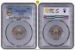 1919 10C Gad-286 F-138 MS68