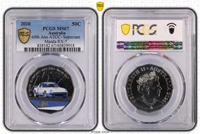 2020 50C 60th Ann ATCC- Supercars Mazda RX-7 Colorized MS67