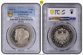 1914-A 5 Mk Wedding J-25 PR66DCAM
