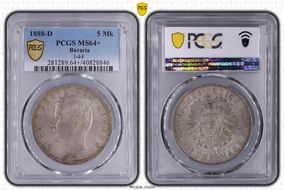 1888-D 5 Mk J-44 MS64+