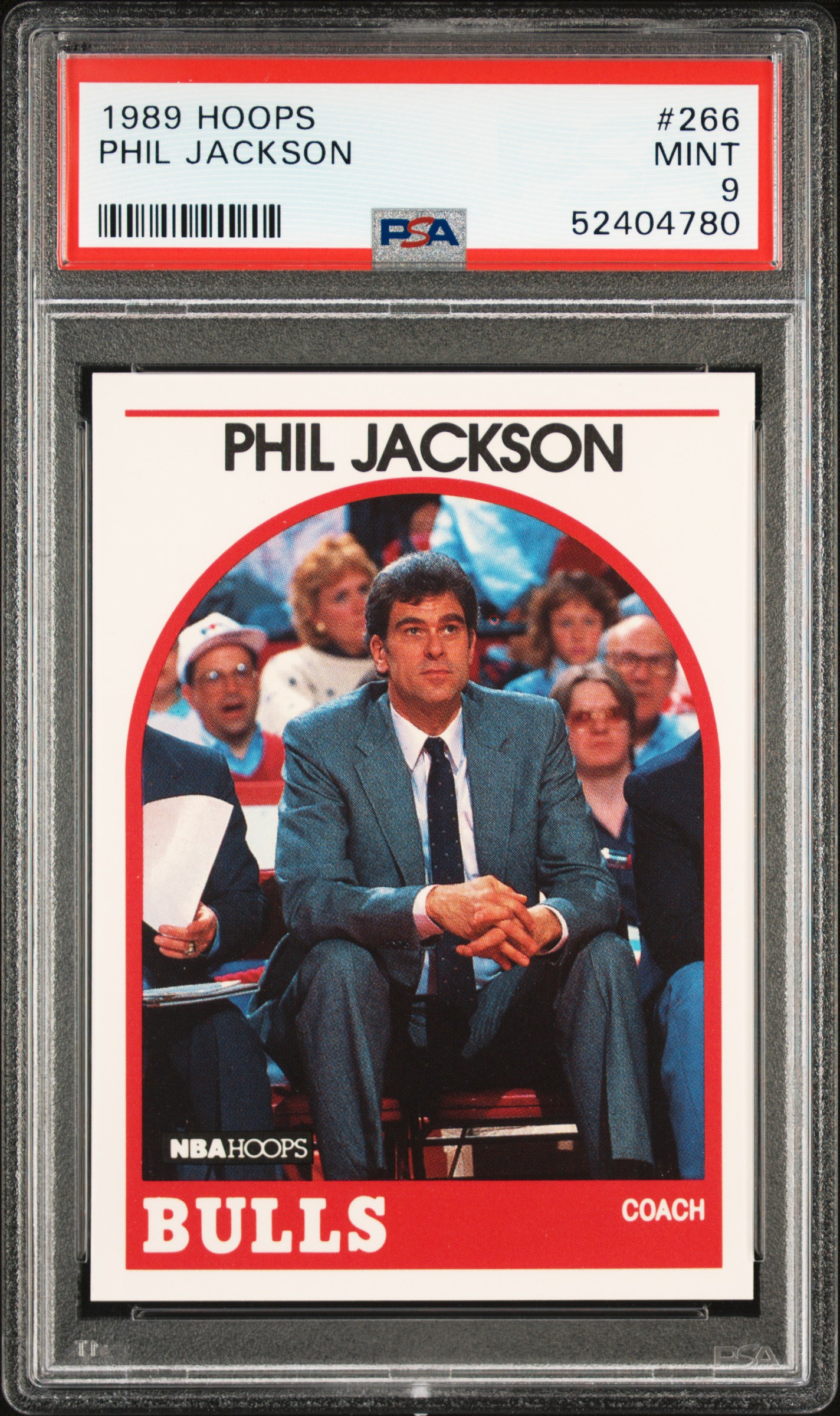 1989 Hoops 266 Phil Jackson PSA 9