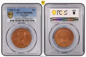 1962 Y. (p) 1D DDO MS63RB