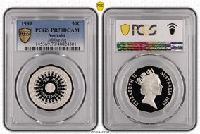 1989 50C Jubilee Ag PR70DCAM