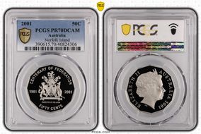 2001 50C Norfolk Island PR70DCAM