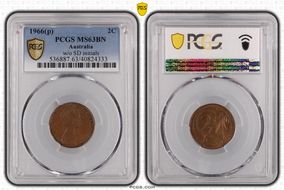 1966(p) 2C w/o SD initials MS63BN