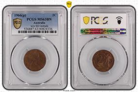 1966(p) 2C w/o SD initials MS63BN