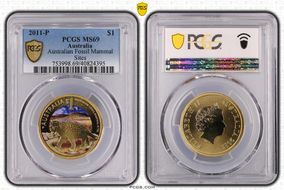 2011-P $1 Australian Fossil Mammal Sites MS69