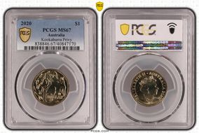2020 $1 Kookaburra Privy CuAl MS67