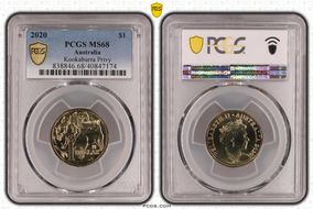 2020 $1 Kookaburra Privy CuAl MS68