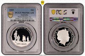 2005 50C Remembrance Silver PR69DCAM