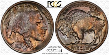 1916 5C 2 Feathers, FS-402 MS64