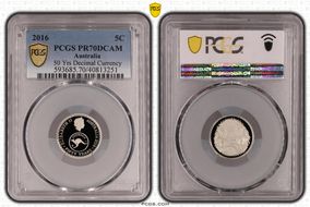 2016 5C 50 Yrs Decimal Currency PR70DCAM
