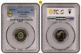 2014-C $2 Remembrance Colorized MS68