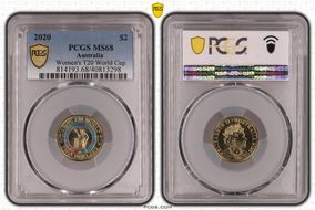 2020 $2 Women's T20 World Cup Colorized MS68