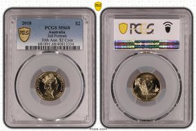 2018 $2 3rd Portrait 30th Ann. $2 Coin MS68