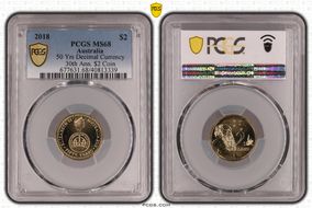 2018 $2 50 Yrs Decimal Currency 30th Ann. $2 Coin MS68