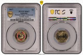 2017 $2 Possum Magic Colorized Visible Hush MS67