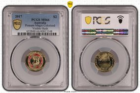 2017 $2 Possum Magic Colorized Visible Hush MS66