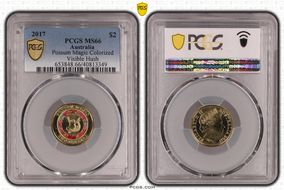 2017 $2 Possum Magic Colorized Visible Hush MS66